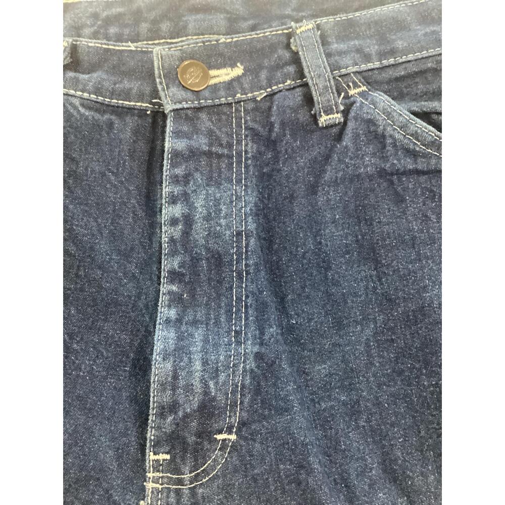 Dickies Blue Mens Dark Wash Zip Fly Carpenter Jeans 32X34 - Picture 5 of 10